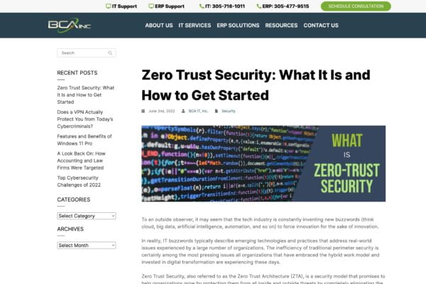 BCA - Zero Trust Security - preview