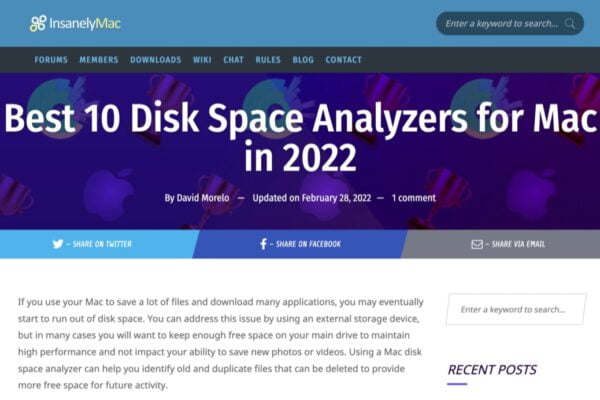 Best 10 Disk Space Analyzers for Mac in 2022