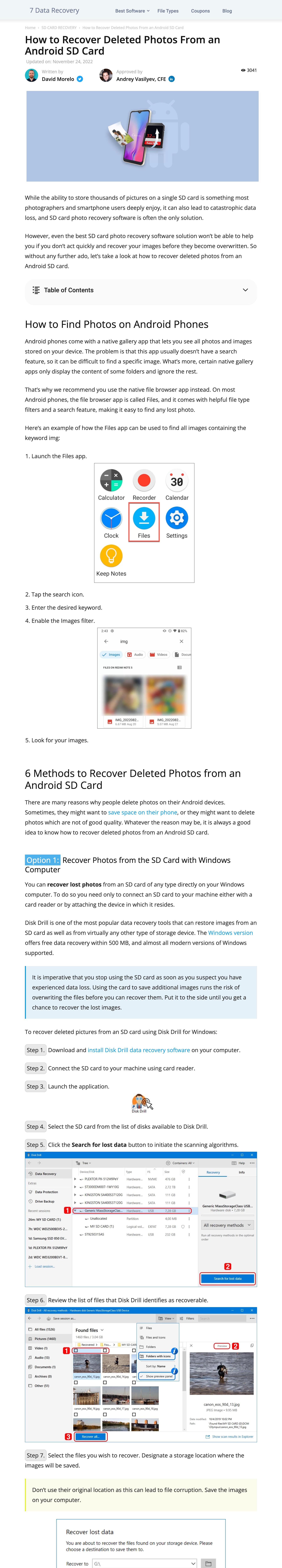 How to Recover Deleted Photos From an Android SD Card