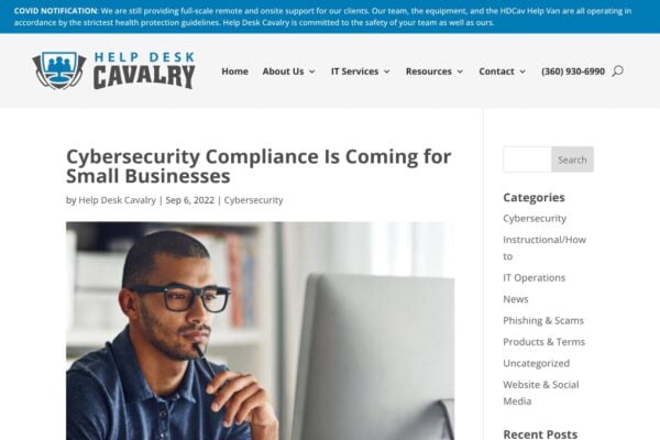Cybersecurity Compliance Is Coming for Small Businesses