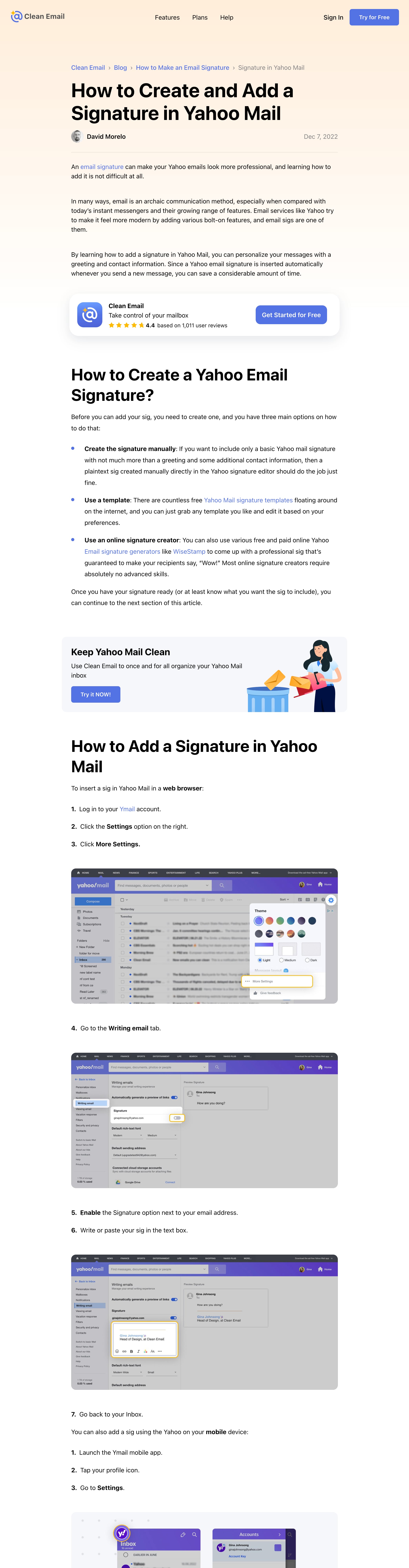 How to Create and Add a Signature in Yahoo Mail
