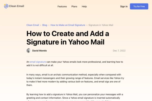 How to Create and Add a Signature in Yahoo Mail
