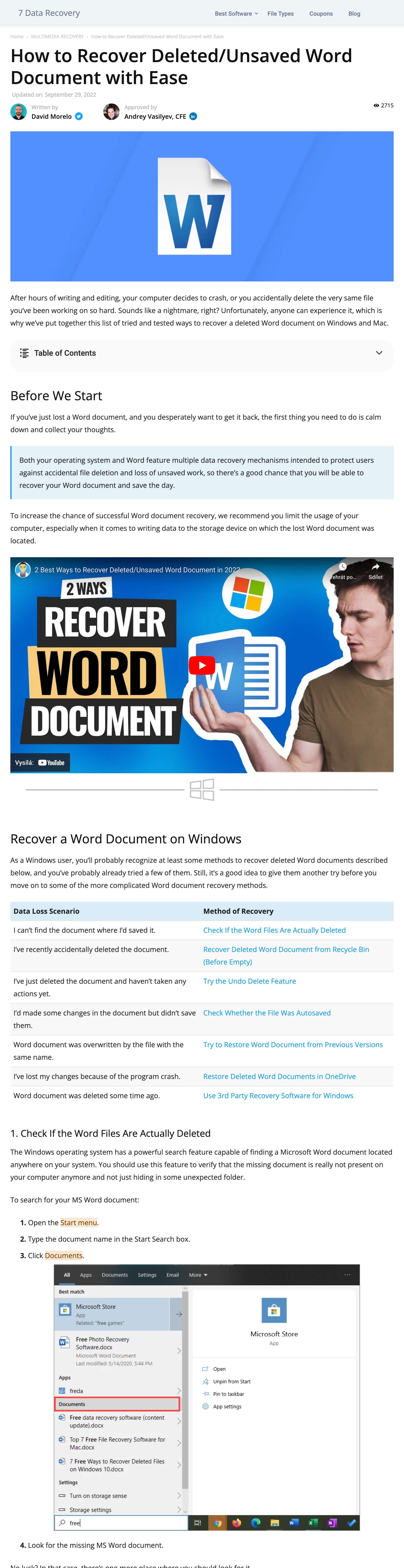 How to Recover Deleted/Unsaved Word Document with Ease

