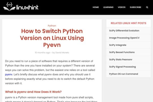 How to Switch Python Version on Linux Using Pyevn