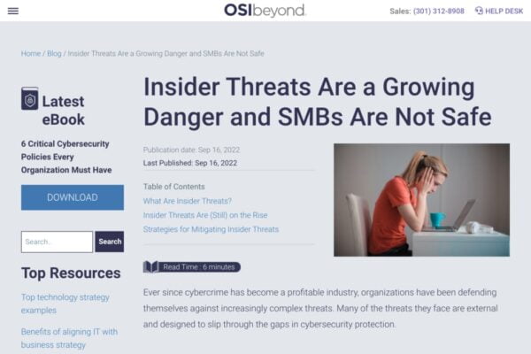 Insider Threats Are a Growing Danger and SMBs Are Not Safe