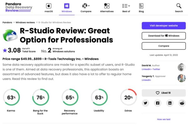 R-Studio Review: Great Option for Professionals